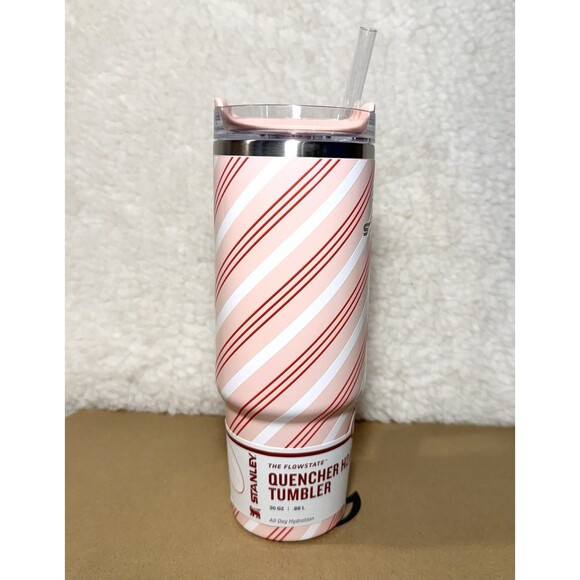 Stanley 30 oz Stainless Steel H2.0 FlowState Quencher Tumbler Strawberry Twist - Picture 5 of 8